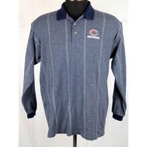 Vintage Antiqua Chicago Bears Polo Shirt Mens Embroidered Logo Cotton Size XL